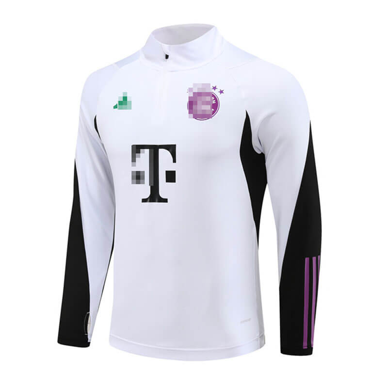 Sudadera Entrenamiento Bayern Múnich 2023/2024 Blanco/Negro